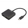Digitus Video / audio adaptor | 15 pin HD D-Sub (HD-15) | Female | 19 pin HDMI Type A | Male | Black - 3
